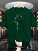 Summer Men's Cat Print 3D Printed T-shirt Casual Sports Round Neck Top Loose and Comfortable Short Sleeved Clothing