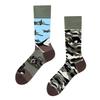 Creative and Fun Cartoon AB Trendy  Asymmetric Mandarin Duck  Men's and Women's Cotton Socks Medium High Socks