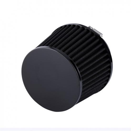 Black 65mm/2.5'' ID Air Filter & Rubber Adapter For Motorcycle Scooter Dirt Bike