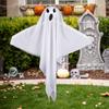 Halloween Glowing Hanging Ghost Battery Powered Light Up Ghost Ornament Lighted Ghost Horror Prop for Haunted House Decor