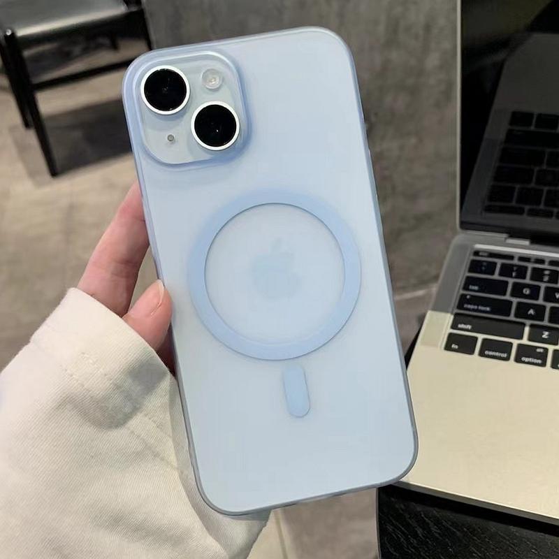 Luxury Matte Phone Case For iPhone 11 12 13 14 15 16 17 Pro Max Plus Air Magnetic Transparent Shockproof Bumper Cover