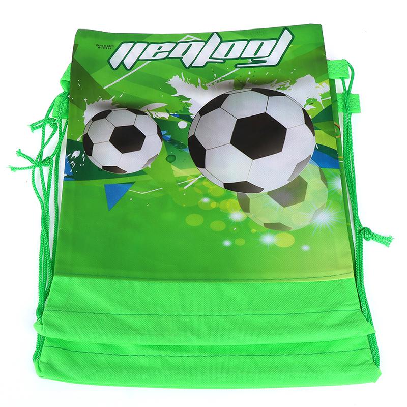 Football Non-Woven Drawstring Bag Backpack Kids Travel School Decor Gift Bags