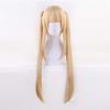 cosplay wig from in twin tails with perfect for parties and disguises 1 bonus item Heat-resistant "Second Castle" corn-colored buns, +