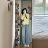 Women's Casual Lemon Yellow Lapel Jacket - Spring/Autumn 2026 Collection