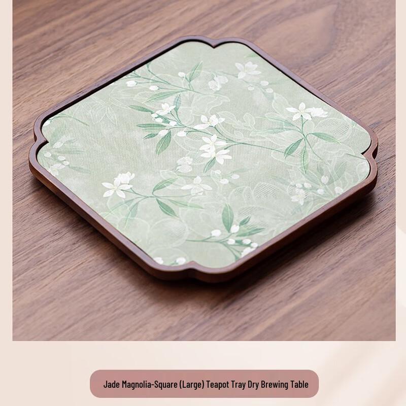 Walnut Wood Dry Bubble Tea Tray Square Large Pot Holder