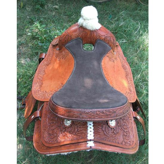 Premium Western Leather Horse Saddle Suede Seat