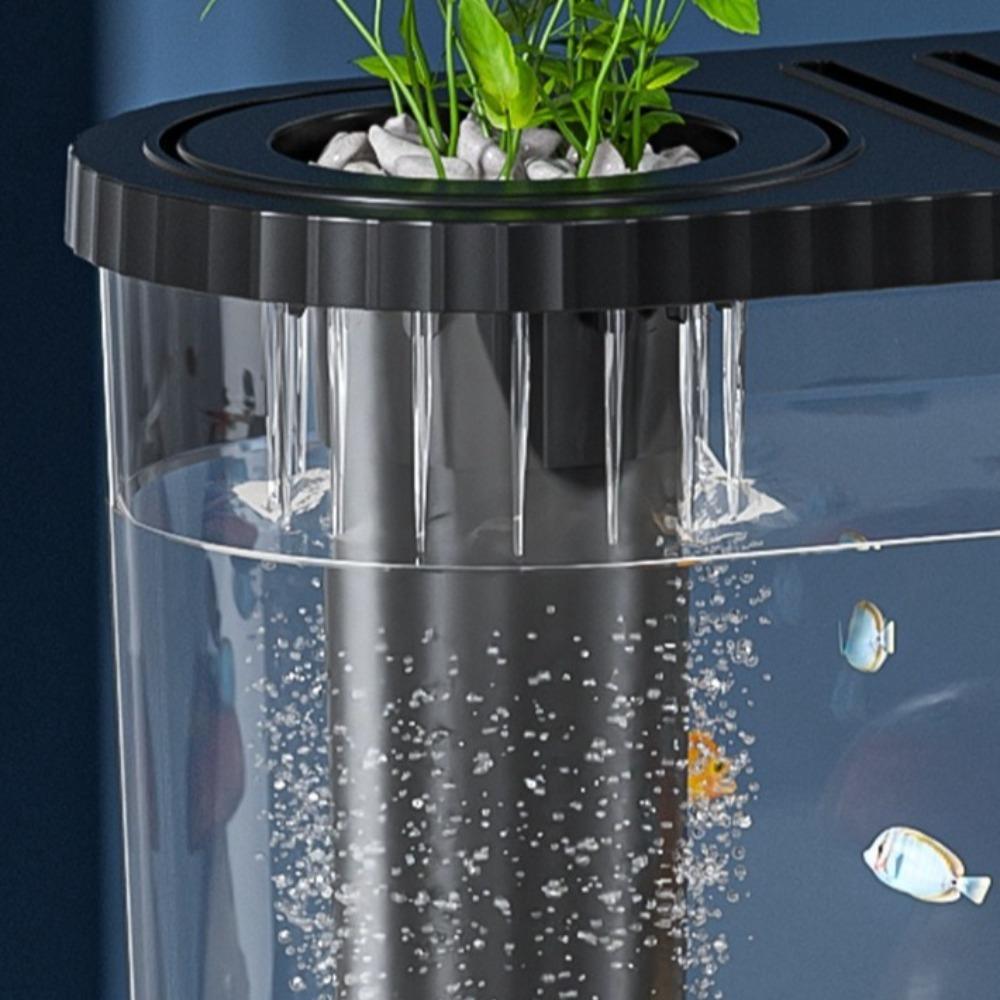 Space-Saving Plastic Fish Tank Transparent Clear Table Fish Bowl Tabletop Fish Bowl  Office Decor