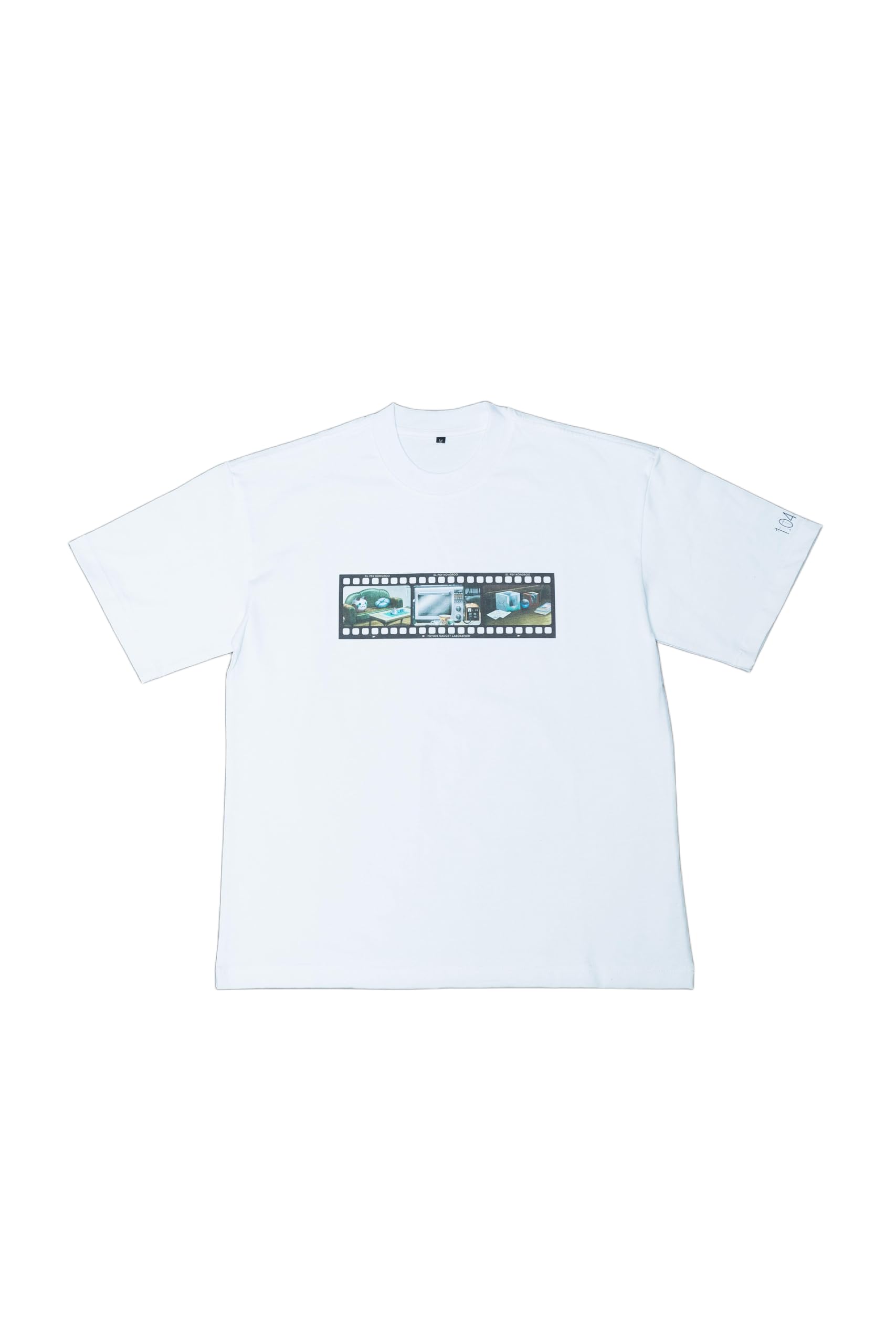 

[Yushin Rengetsu Co., Ltd.] STEINS;GATE Lab Member Ink-Painted White T-Shirt (JP, Alphabet, L)