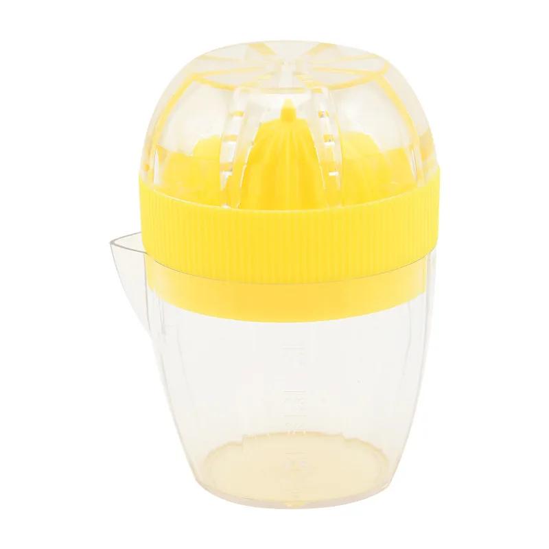 

Ручной стакан для фруктового сока, пластиковый соковыжималка для апельсина и лимона, мини-кухонный комбайн, кухонные принадлежности, ручной пресс для цитрусовых и лимонов жёлтый
