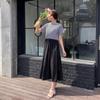 New Arrivals Open Run Nylon Ribbed Tee Dress Round Spring Women