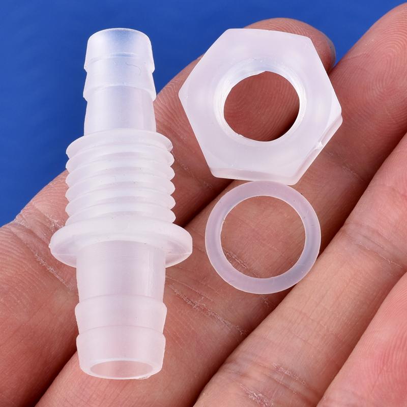 3~12mm Racord Bulkhead PP Pagoda Conector Direct Cu Piuliță Filet M6-16 O-Ring Irigare Grădină Acvariu Rezervor Pompă Aer Furtun Racord