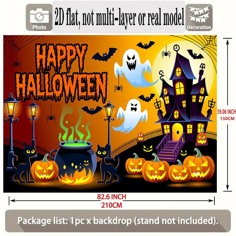 Party Backdrop Halloween Flat Banners Celebrations Wedding Enthusiasts Photo Background Decor Front Door Decor
