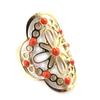 Gold Plated Ring 'Carmen' Golden Orange