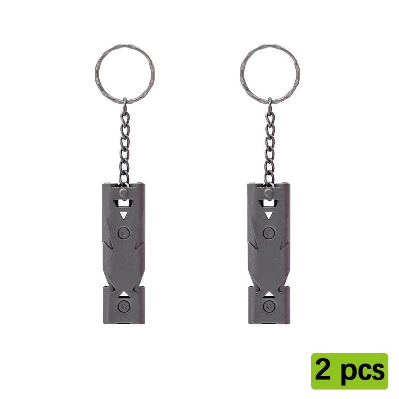 Double-Barreled Survival Whistle, High Decibel Pendant Keychain Whistle for Ourdoor Survival Emergency Camping Portable Whistle