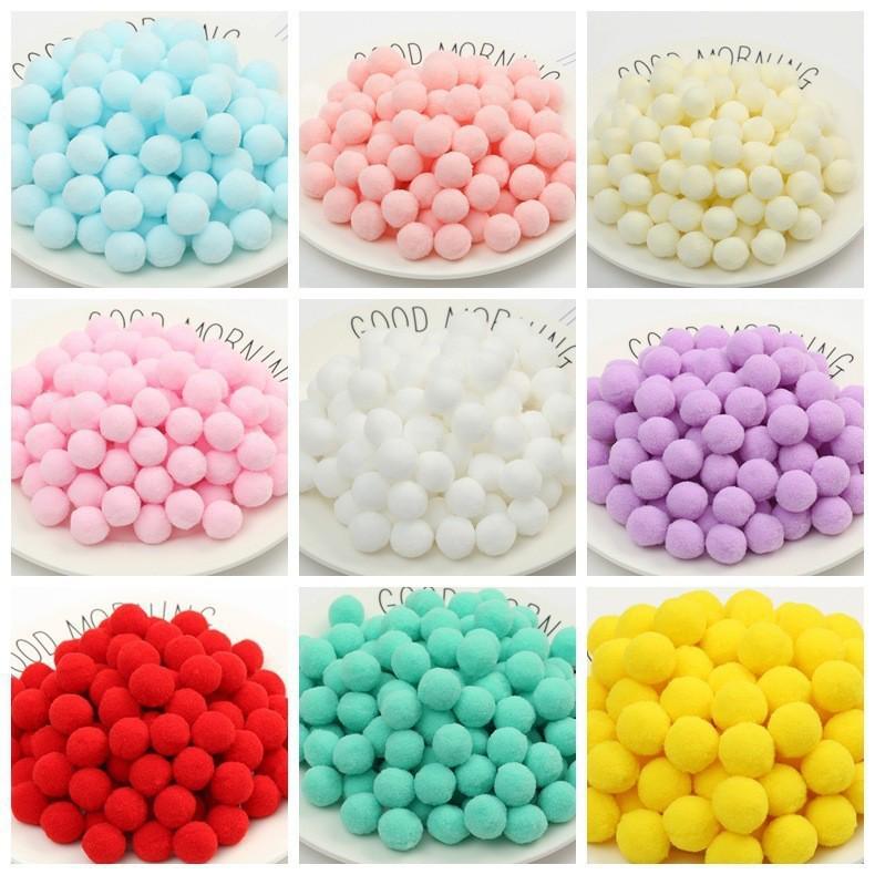 Colorful 3cm Silent Nylon Pom-Pom Polyester Plush Cat Toy Silent Elastic Ball 3cm