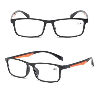 Trendige Unisex Herren Lesebrille Brille Herren TR90 Ultraleicht Damen Retro Lesebrille Klare Gläser Altersweitsichtbrille