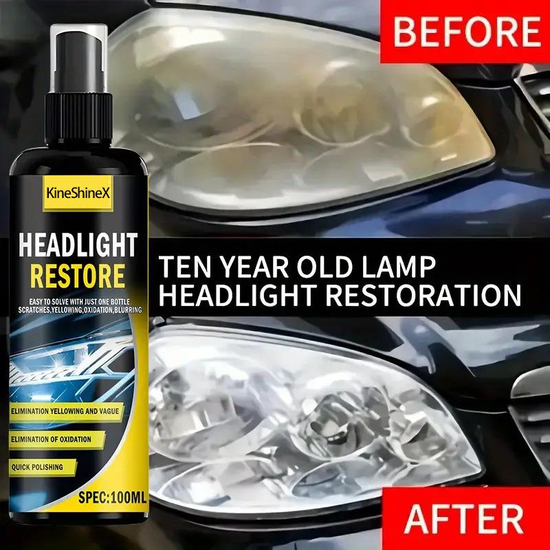 Headlight Restoration Kit 100ml Restore Protection Cleaner Car Light Cleaner Headlight Kit For Glass Lenses Detailing Care