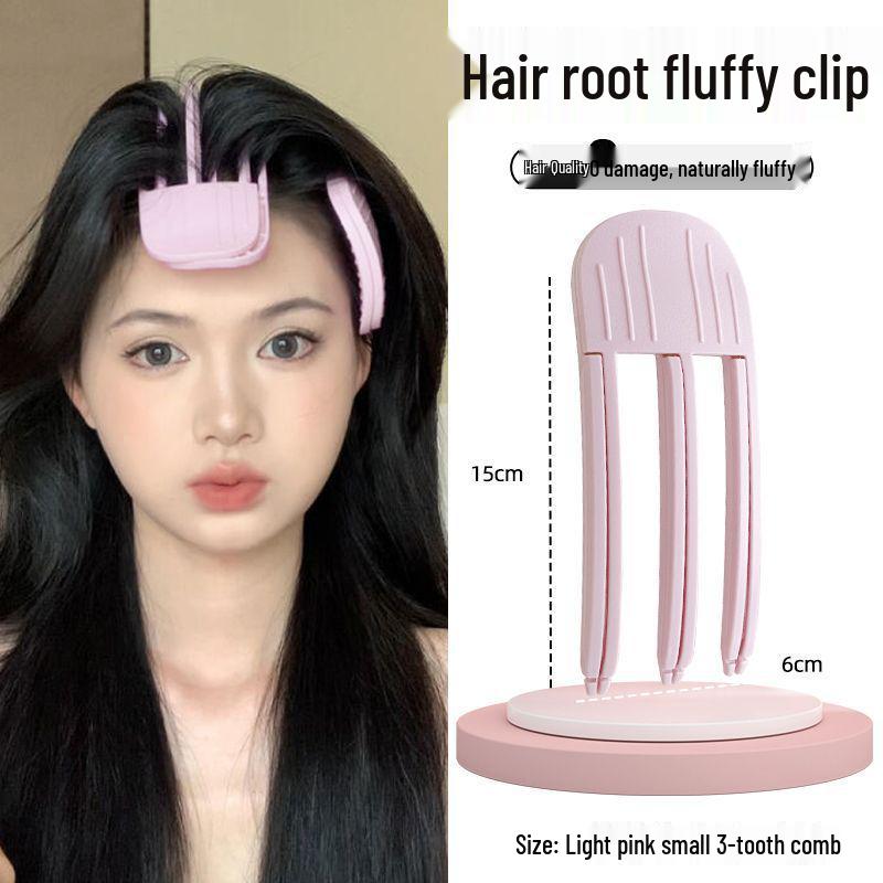 Korean Style Wind-Sculpted Updo Hair Clip for Women 2025: Fluffy Comb Pad for Forehead Bangs & High Skull Top