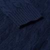 Polo Ralph Lauren FW22 Solid Logo Embroidered Cable Knit Cashmere Sweater Men sweater Navy 710876762-002