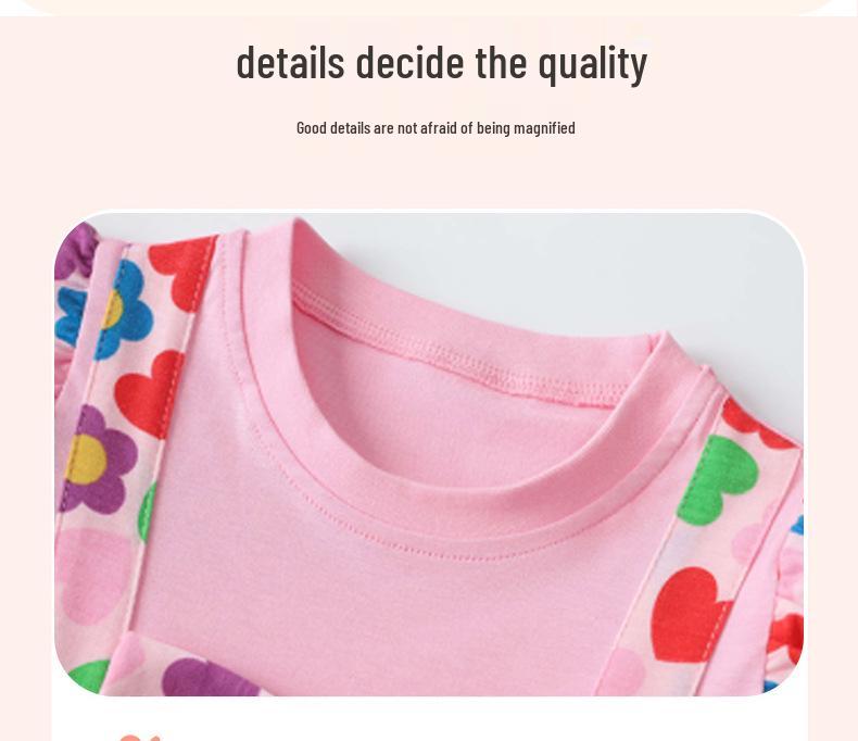 New Autumn European & American Style Girls' Floral Bow Long-Sleeve Princess Dress