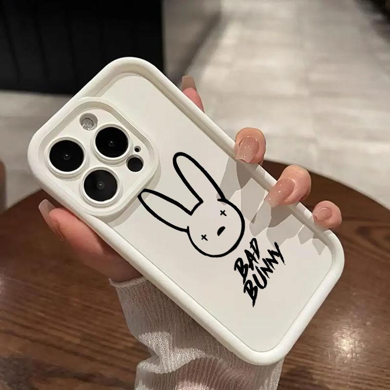 

Bad Bunnys X 100pre Bunny Logo Phone Case for iPhone 16 Cases iPhone 15 14 13 12 Mini 11 Pro Max 16 Plus X Shockproof Back Cover iPhone 14 Plus
