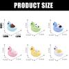 6PCS Cartoon Animal With Swimming Rings Desktop Ornaments Perfect for Kids Room and Landscape Potted Plant Decoration