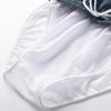 Men's Blue White Stripe Casual Shorts – Elastic Drawstring Waist Nylon Shorts for Summer Daily & Streetwear