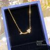 Elegant Gold Fishbone Necklace - Fashionable Clavicle Chain for Women with Stylish Fishbone Pendant.