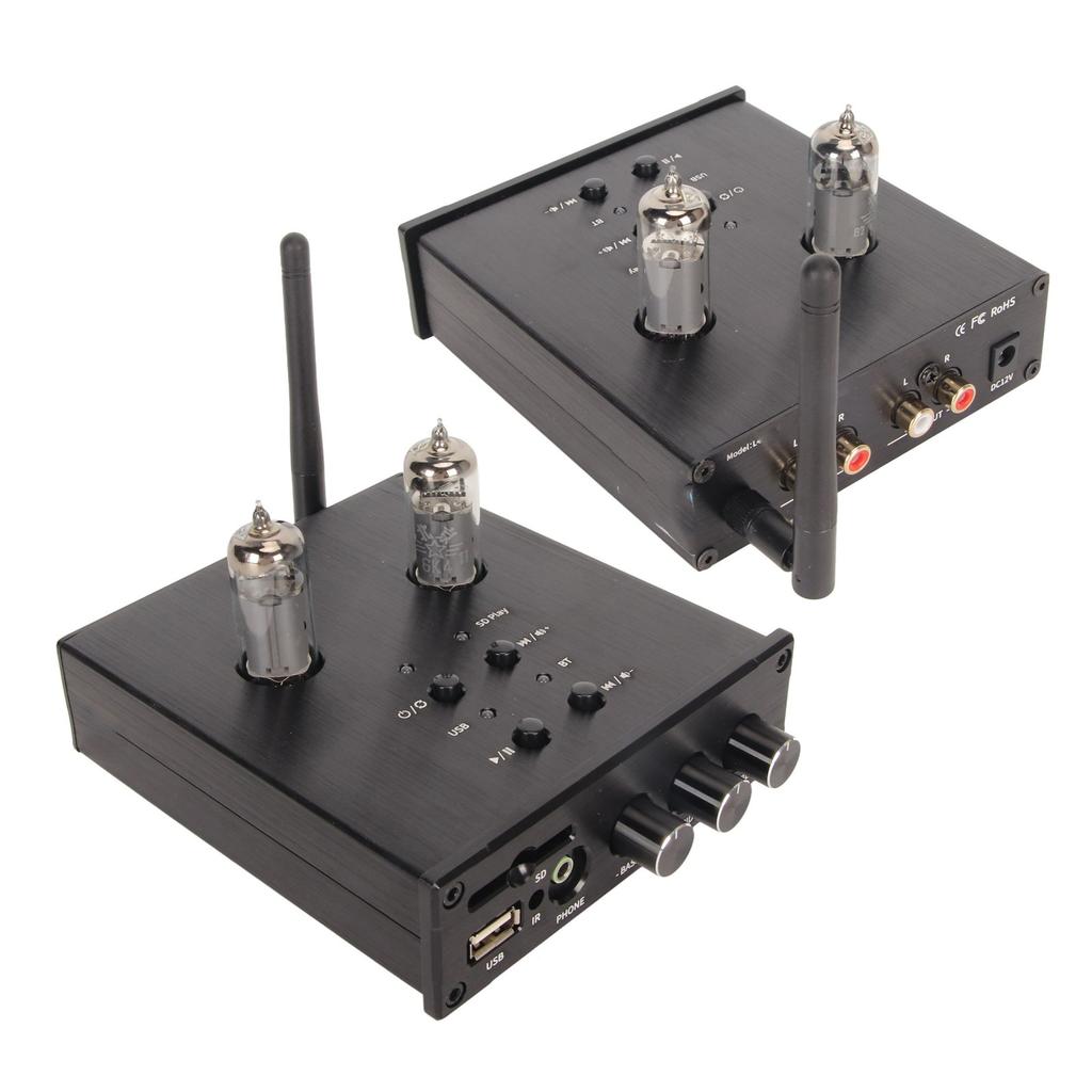 Bluetooth Tube Amplifier Supports U Disk Storage Card Playback HiFi Stereo Receiver for CD Player