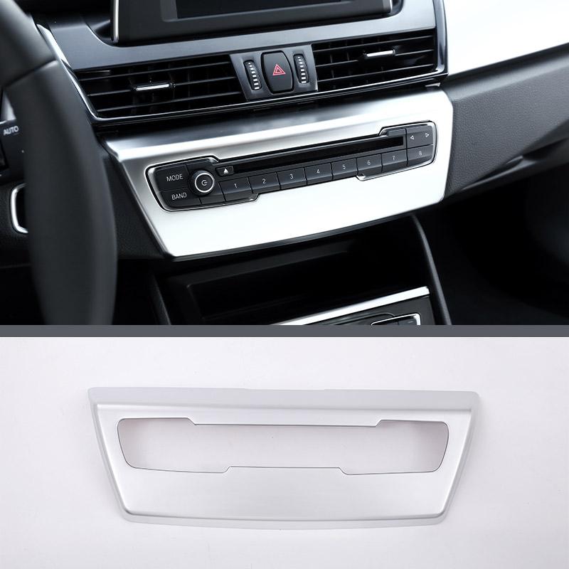 For BMW F46 LCI 2 Series Gran Tourer 2016 2017 2018 Car Interior ABS Silver Sticker Gear Shift Panel Cover Trim