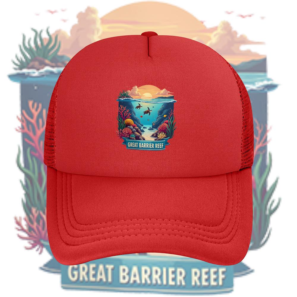 Sea turtles coral reef sunset ocean nature Baseball Cap Anime Graphic Hats Adult Unisex Women Sports Outdoor