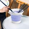 Silicone Watercolor Paint Washing Bucket Paint Brush Washer Foldable Mini Wash Water Bucket Holder Cup For Arts Crafts Cleaning
