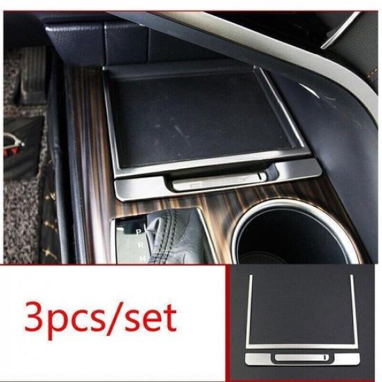 Center Console Frame Trim Storage Box Silver Titanium For Toyota Camry 2018-