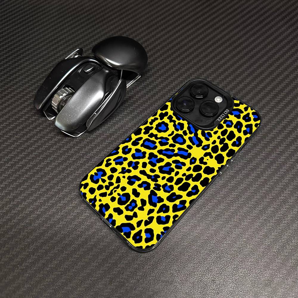 Classic Leopard Cheetah Phone Case For IPhone 17 16 15 14 13 12 11 Pro Max Plus Color Silver Cover