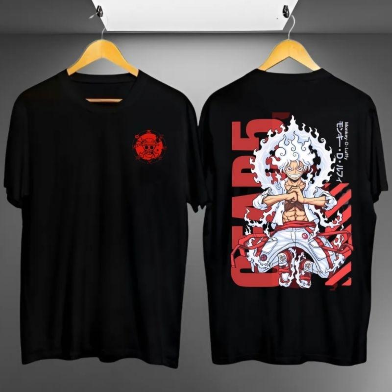 

2025Japanes Anime One Piece Cotton Luffy Tshirt Breathable Cotton TShirt Summer Women Oversize Bandai Cosplay Tshirt Men Clothes 4XL