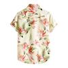Spring And Summer Men's Beach Shirt Hawaiian Short-sleeved Flower Shirt