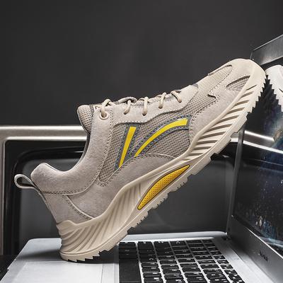 Casual Shoe Genuine Leather Breathable Comfortable Mesh Shoes High Quality Non-Slip Rubber Leisure Shoes Men Thick Sole Sneakers