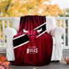 1pc Chicago Bulls Theme Blanket - Digital Print, Polyester, Cozy for All Seasons, Perfect for Outdoor, and Travel