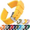 Bracelet de Montre Premium en Silicone - Libération Rapide, Plusieurs Tailles (14/16/18/19/20/21/22/24mm), Design Doux et Coloré
