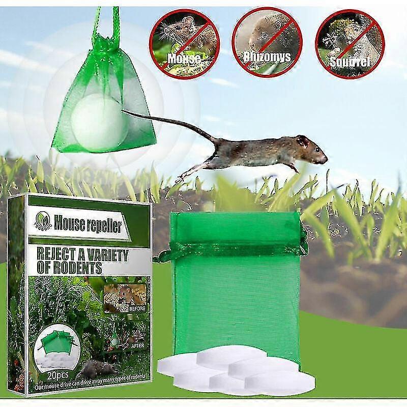 Peppermint Oil Rodent Repellent For Garden Rats And Rat Pest Control (box Of 2, 40 Pieces)