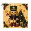 Educational Hands-on Toys Nutcracker Faux Pearl Art Kit, Painting DIY Kit with Pre-Framed Projects for Seniors Canvas, 3D Christmas Wall Craft Adults,