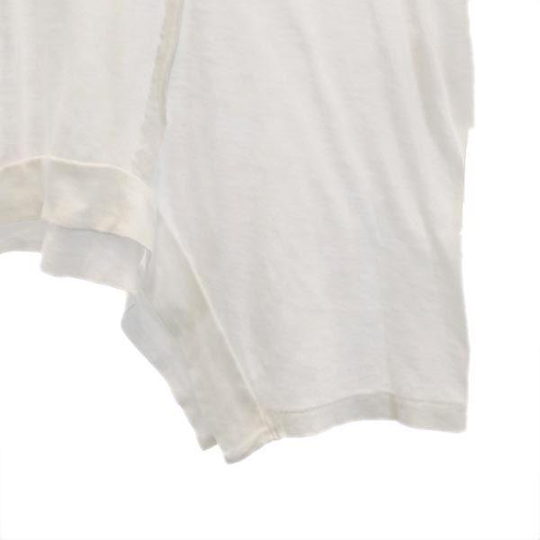 Y's Short Sleeve Design T-shirt 2 White System Women Used