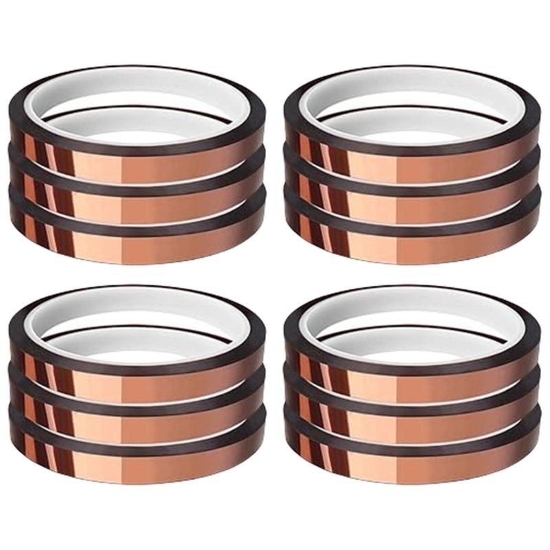 12 Рулонов Высокотемпературной Ленты Термостойкая Сублимационная Лента Термостойкая Лента для Теплопередачи для Электроники Печати Поделок DIY 1