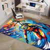 Diver, Colorful, Underwater Office Carpet Soft Polyester Entrance Carpet Washable Non slip Machine W