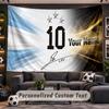 Wall Hanging Tapestry Custom NameLionel Messi Pattern Personalized Printed Fabric Wall Decor