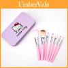 Hello Kitty Beauty Brush Pack With Soft Synthetic Bristles For Eye And Face Makeup Application
