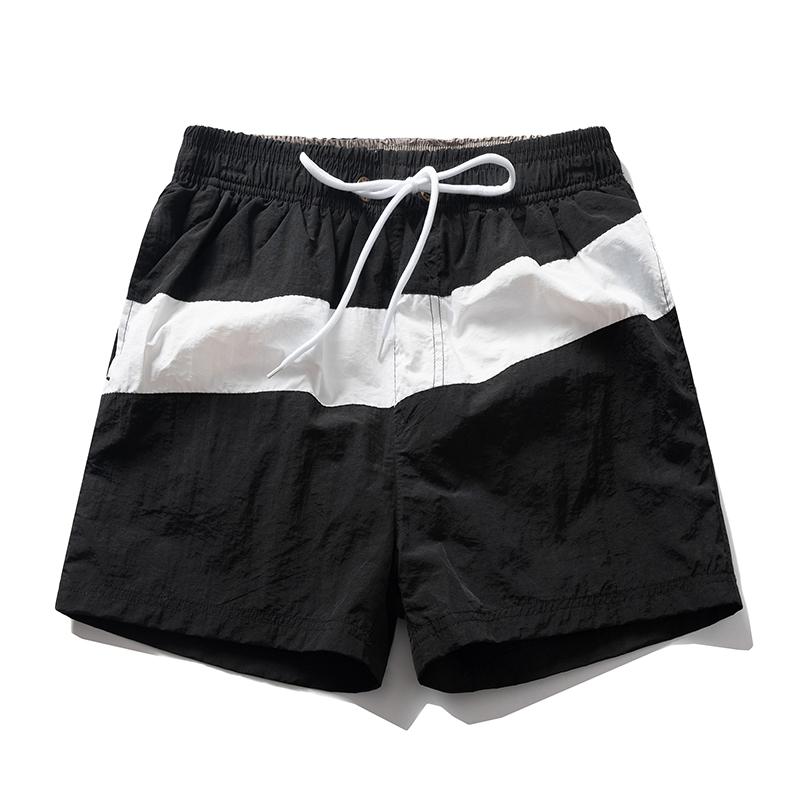 

Мужские повседневные шорты в сине-белую полоску – Шорты из нейлона с эластичным поясом на шнурке для лета, на каждый день и для уличной моды M(40kg-53kg) чёрный