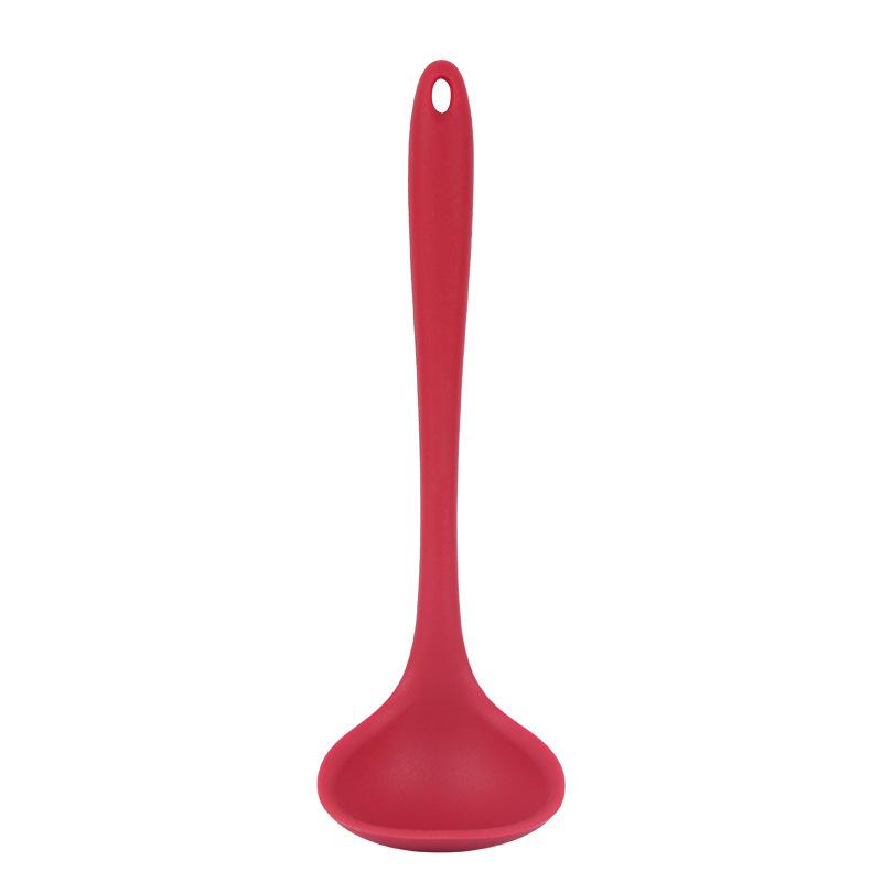 1pc Long Handle Silicone Soup Spoon Ramen Noodles Tablespoons Hot Pot Porridge Ladle Kawaii Japanese Kitchen Utensils