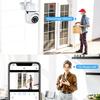 8MP Wireless PTZ Security Camera WiFi IP Outdoor 4X Zoom AI Human Tracking Two Way Audio HD Night Vision Color Surveillance Cam