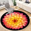 1pc Flower Print Carpet, Round Non Slip Durable Large Size Office Carpet, Suitable for Office